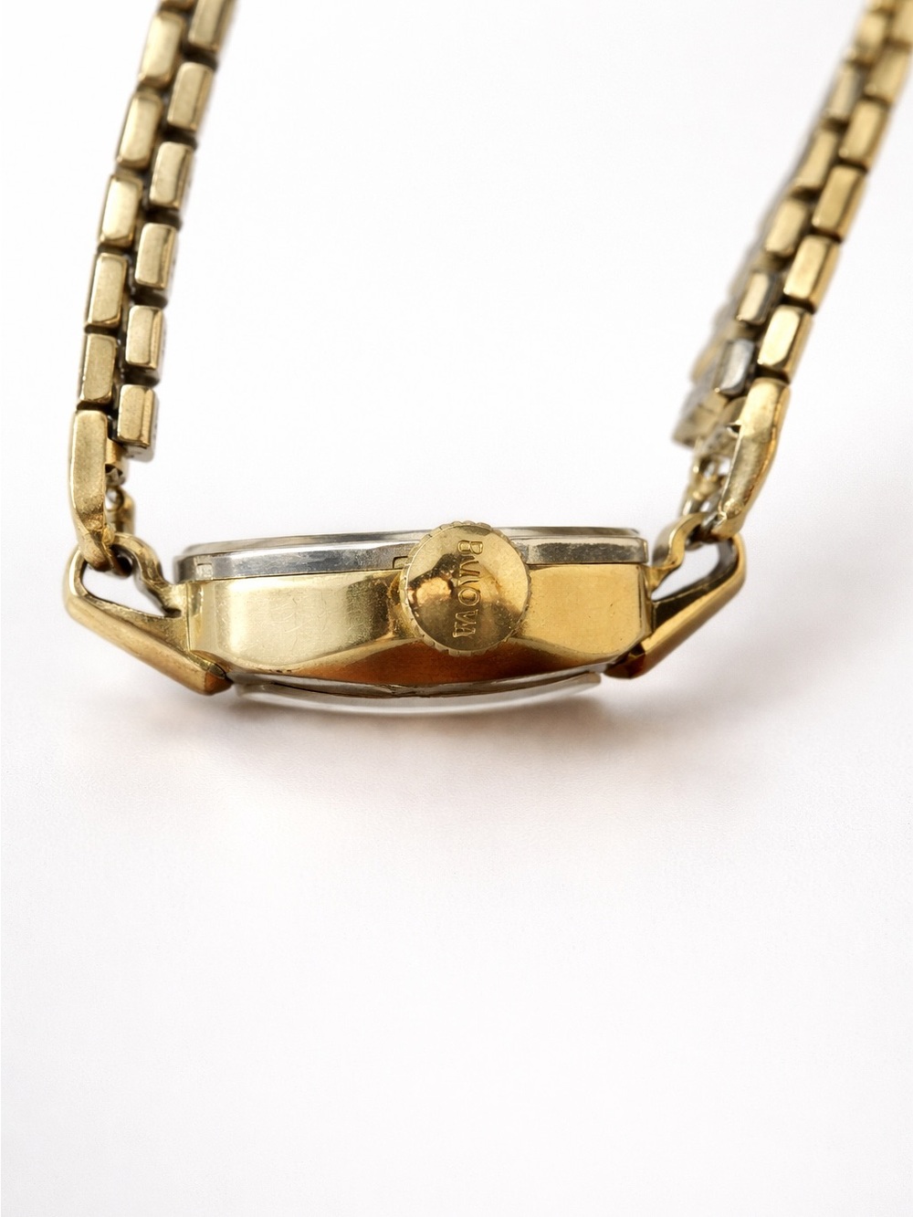 Estate Swiss Bulova Ladies Watch • 10K Gold Bezel • VTG Gold Bracelet Timepiece - Picture 3 of 6